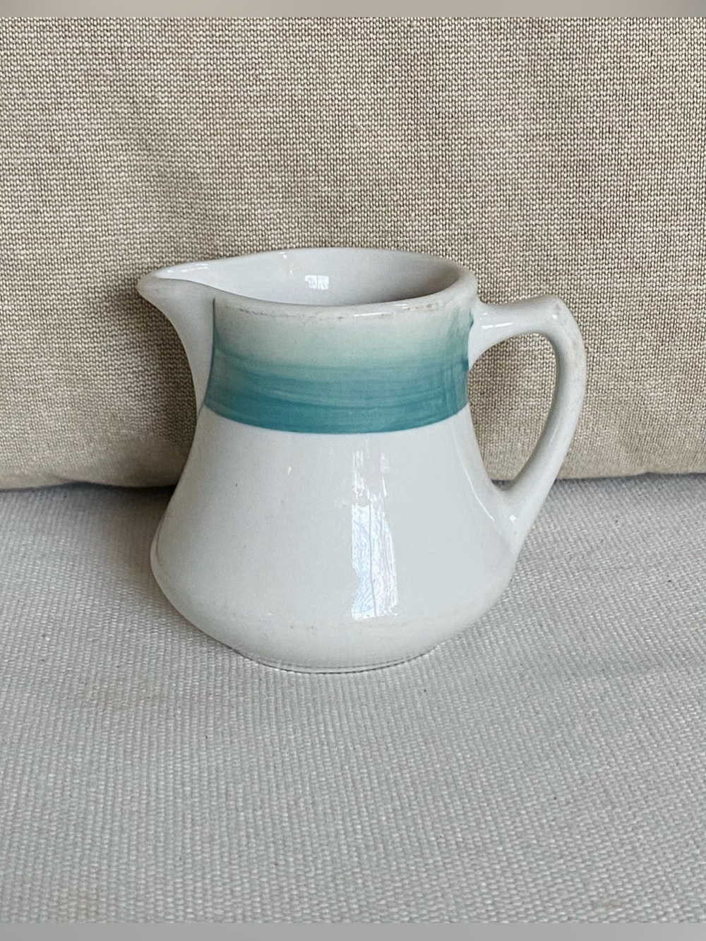 Vintage Mayer China Teal Fade Ombre Restaurant Ware Creamer Pitcher MCM